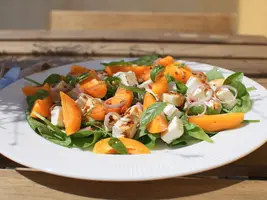Salade de carottes à l'abricot et fromage de brebis