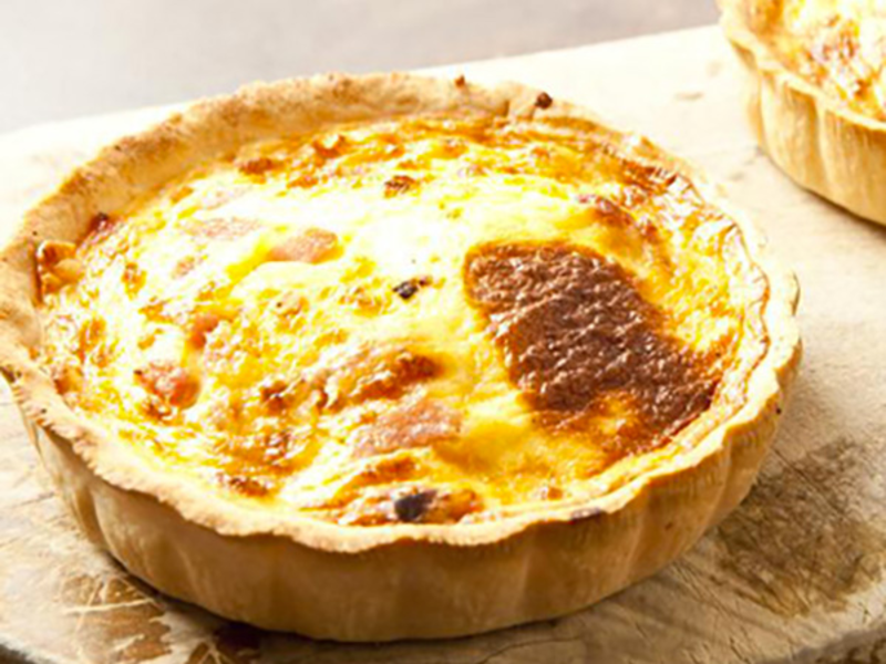 Quiche aux lardons et parmesan