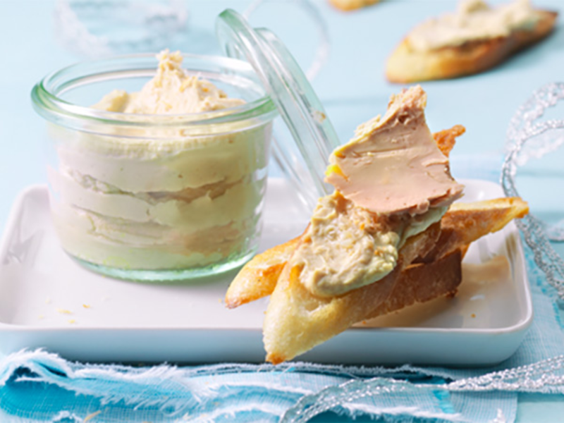 Bocal de foie gras au fromage frais