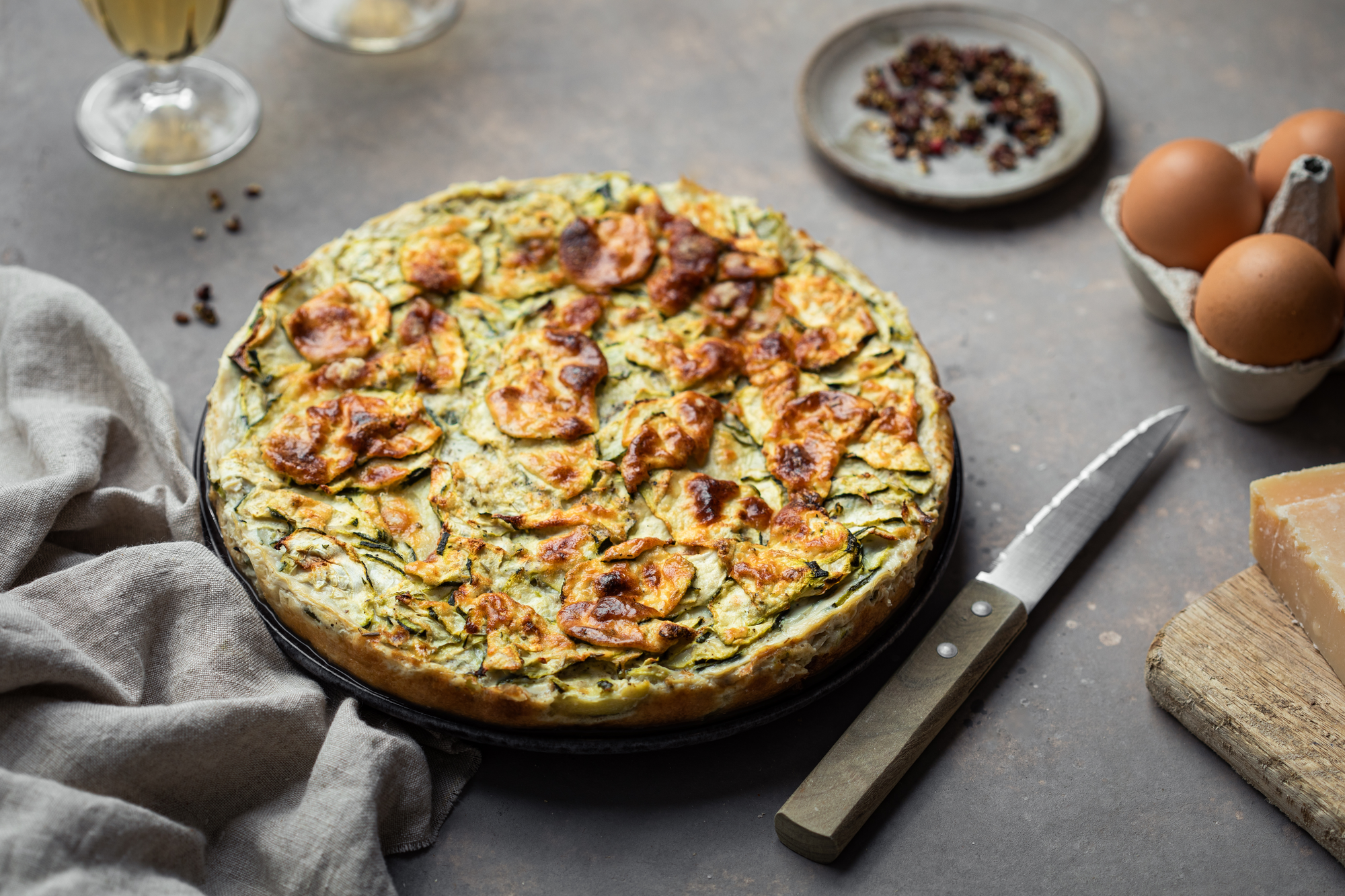 Flan de courgettes au parmesan