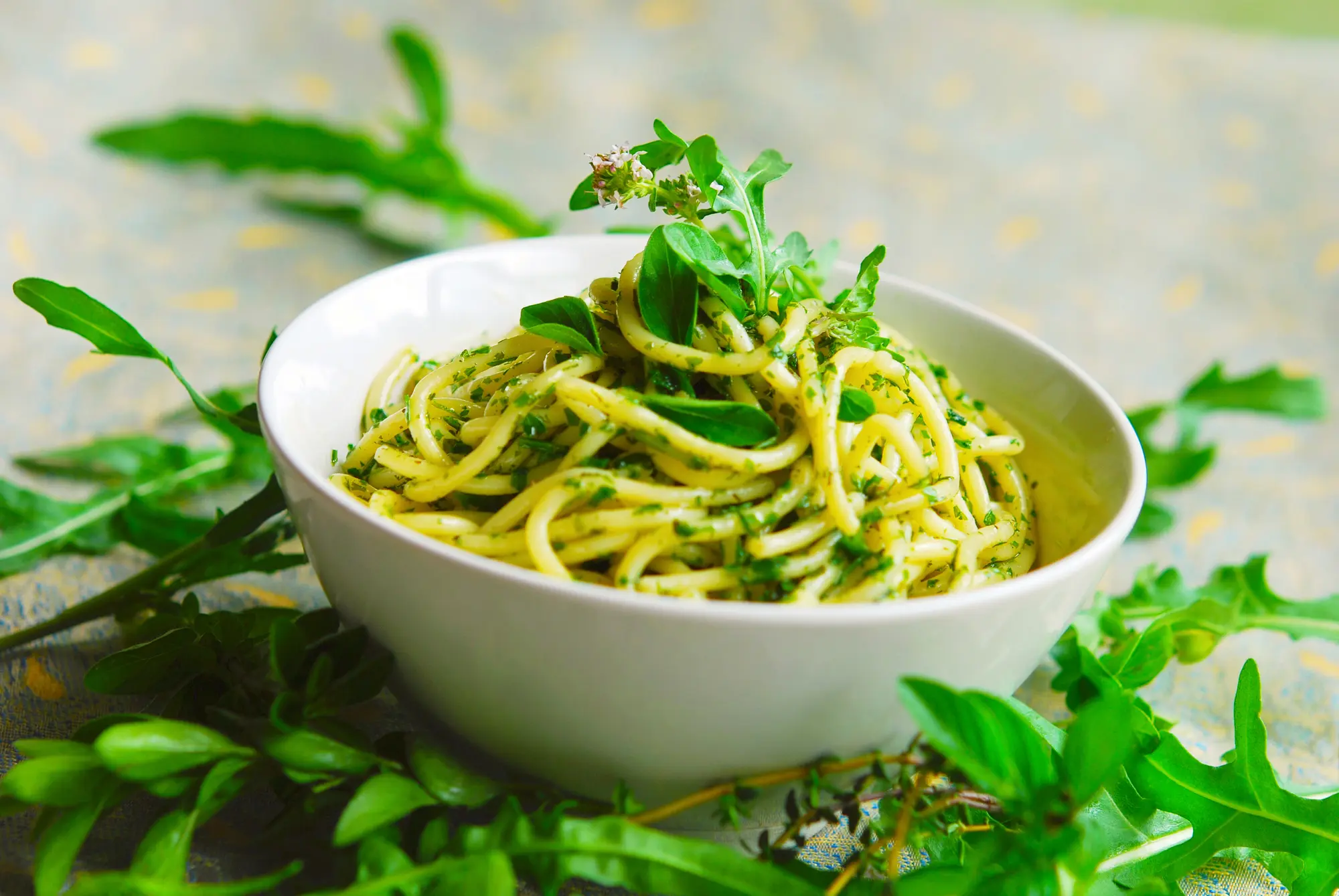 Pesto de roquette pour spaghetti