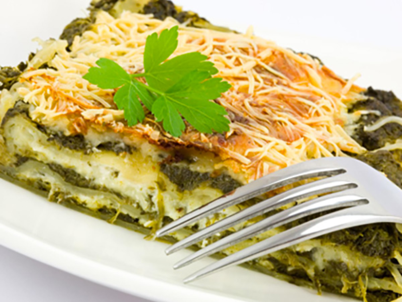 Lasagnes aux saumons, épinard et fromage frais