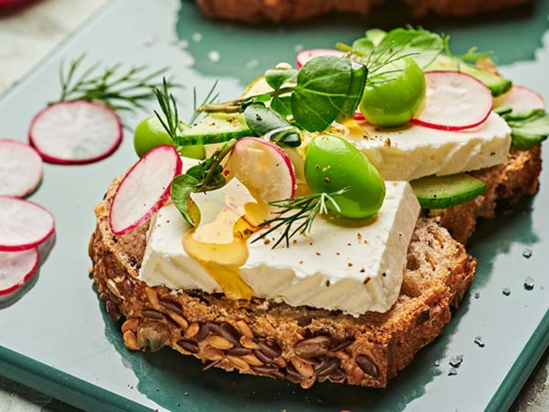 Tartine printanière au fromage