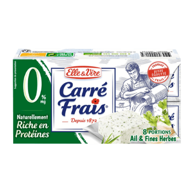 CARRE FRAIS AIL ET FINES HERBES 0%MG 8 PORTIONS 200G