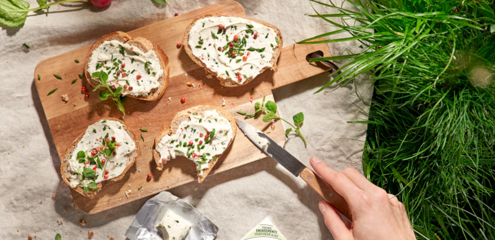 Tartines aux baies roses et Tartare®