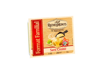 RICHES MONTS PLATEAU RACLETTE SANS CROÛTE TRANCHETTES FAMILIAL 750G