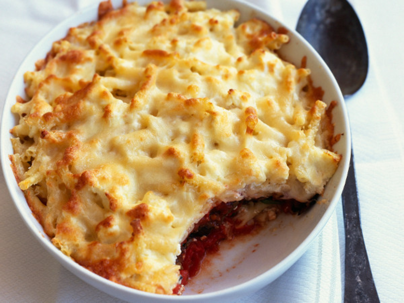 Gratin de macaroni aux légumes d'été