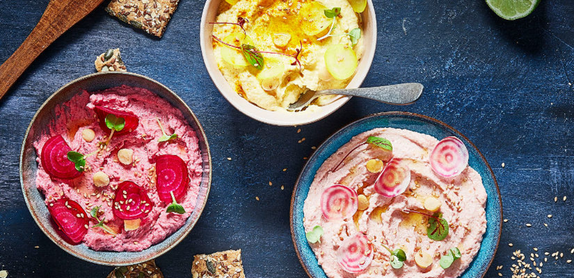 houmous à la betterave et au fromage frais