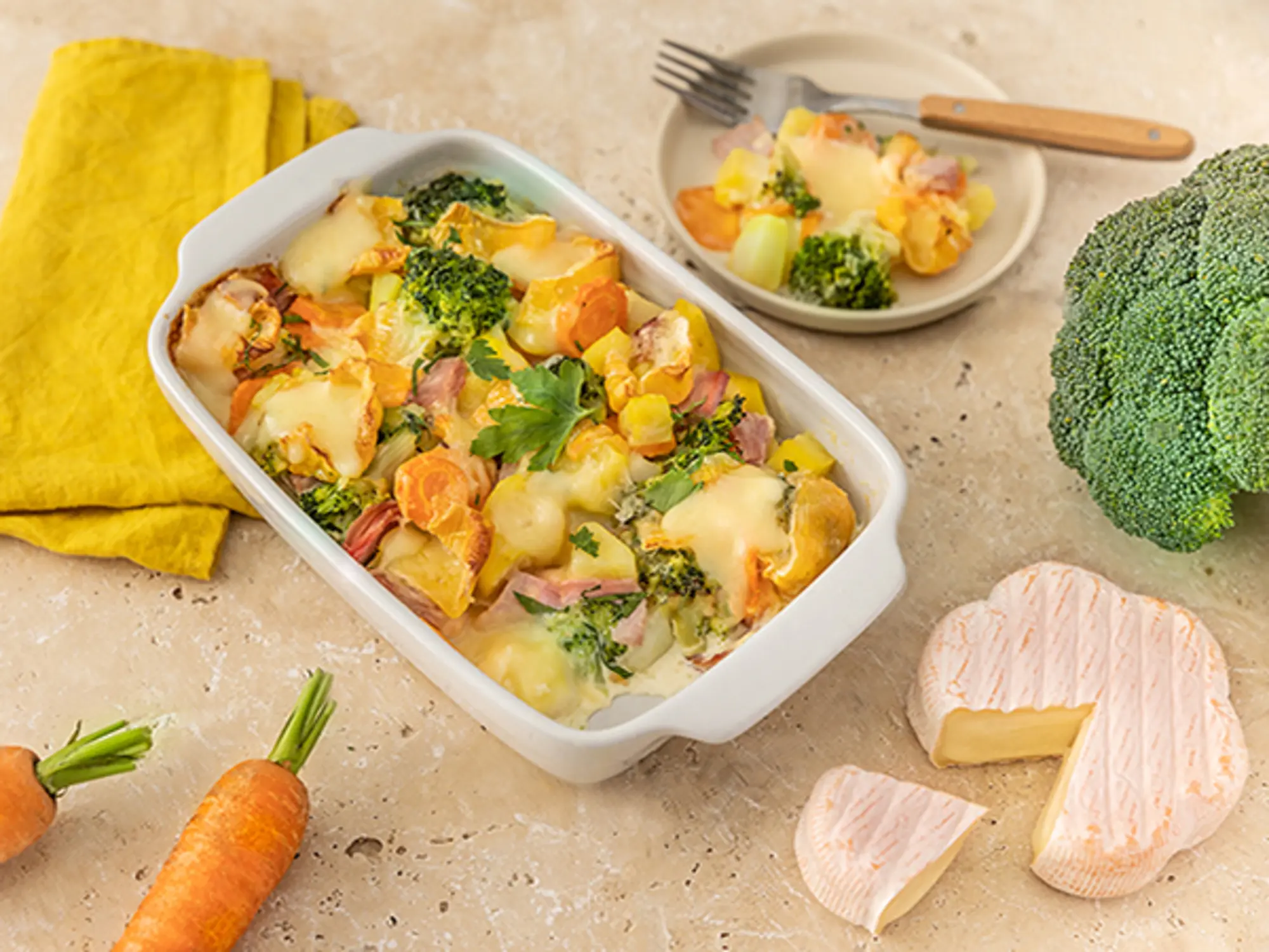 Gratin de légumes et fromage - Saint Albray® - JUIN 2022