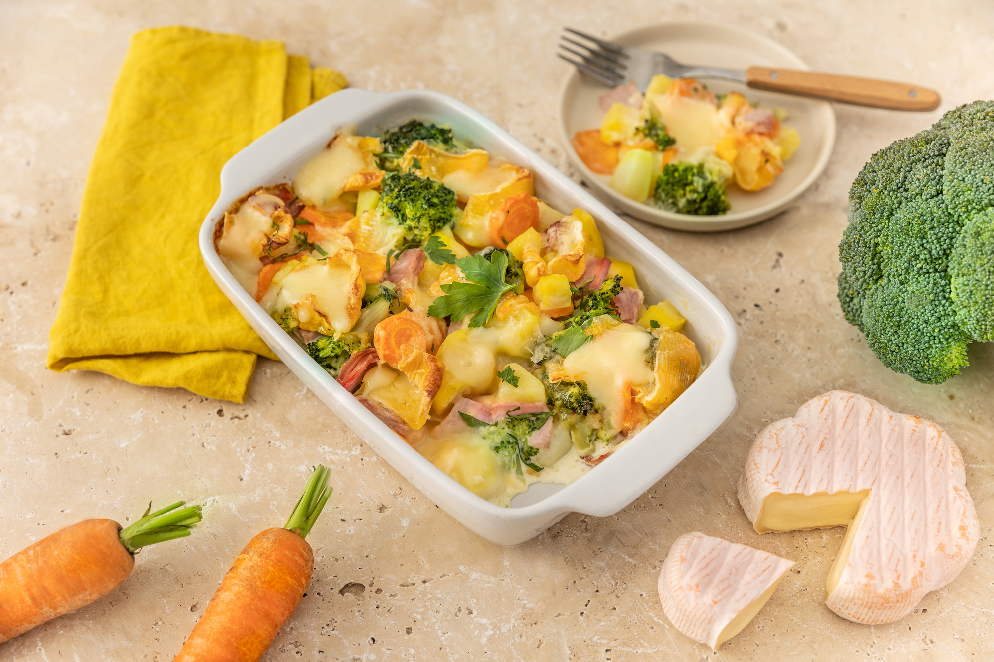 Gratin de légumes et fromage