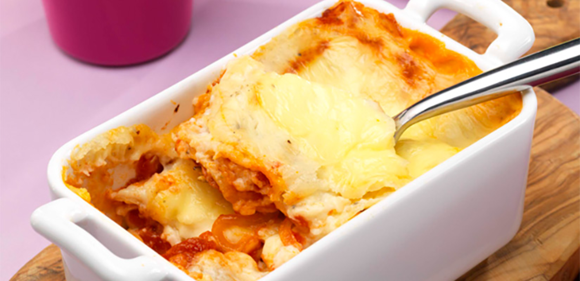 Lasagnes aux tomates et fromage à raclette