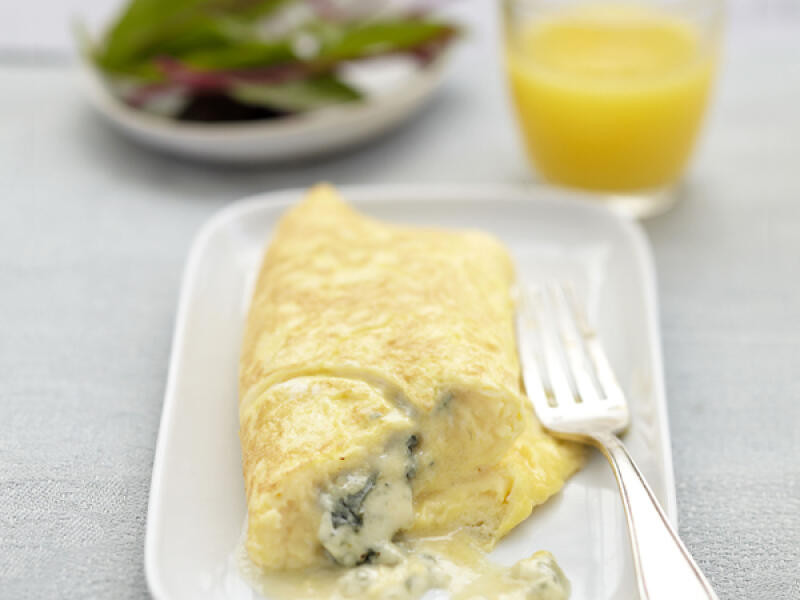 Omelette au Bleu d’Auvergne