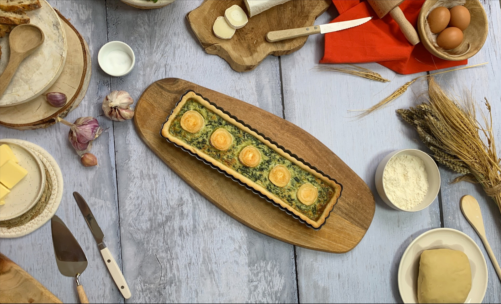 Tarte chèvre épinard - horizontal