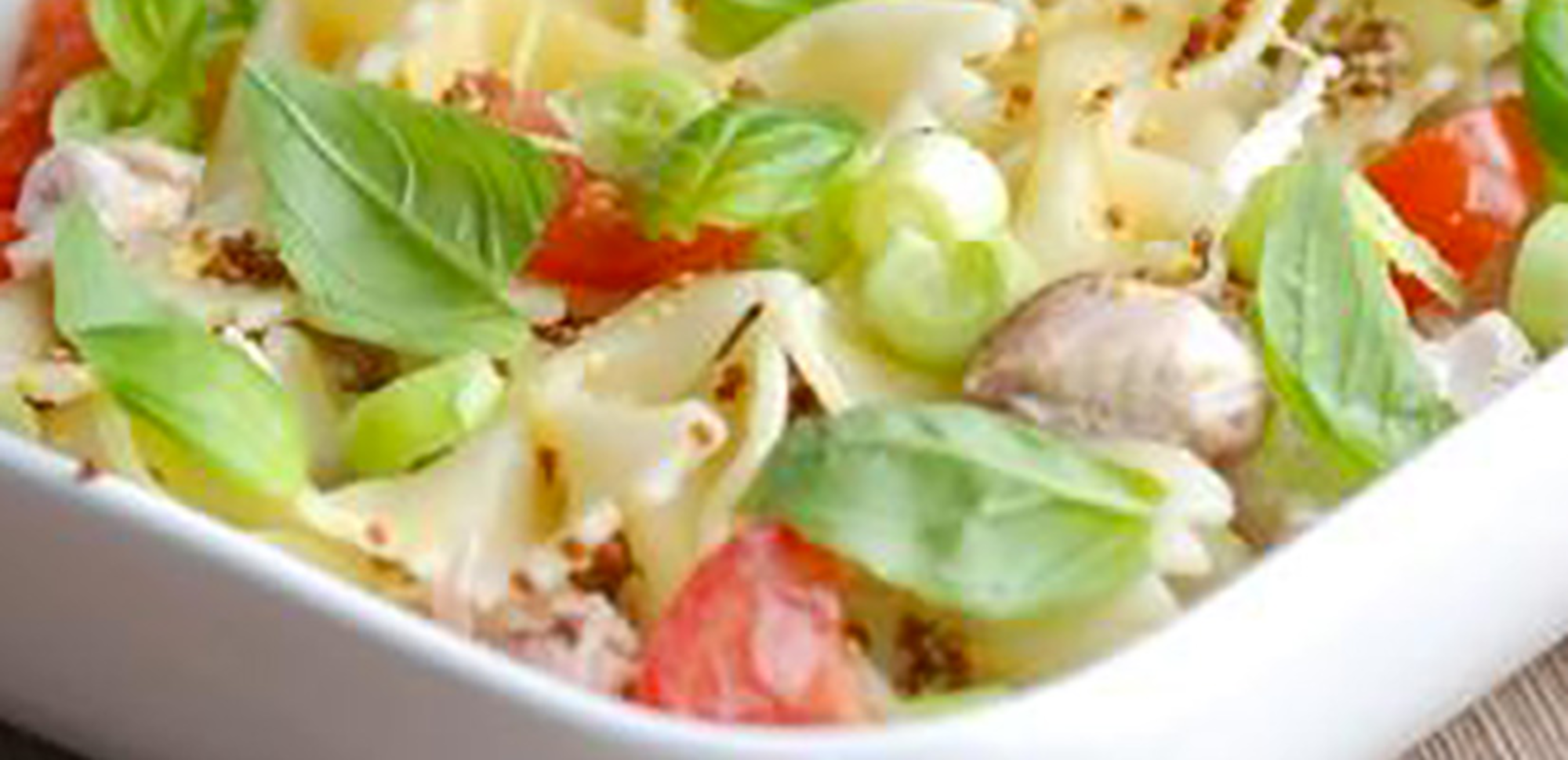 Salade de farfalle au fromage frais