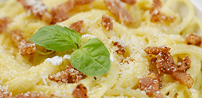 Pâtes carbonara au camembert