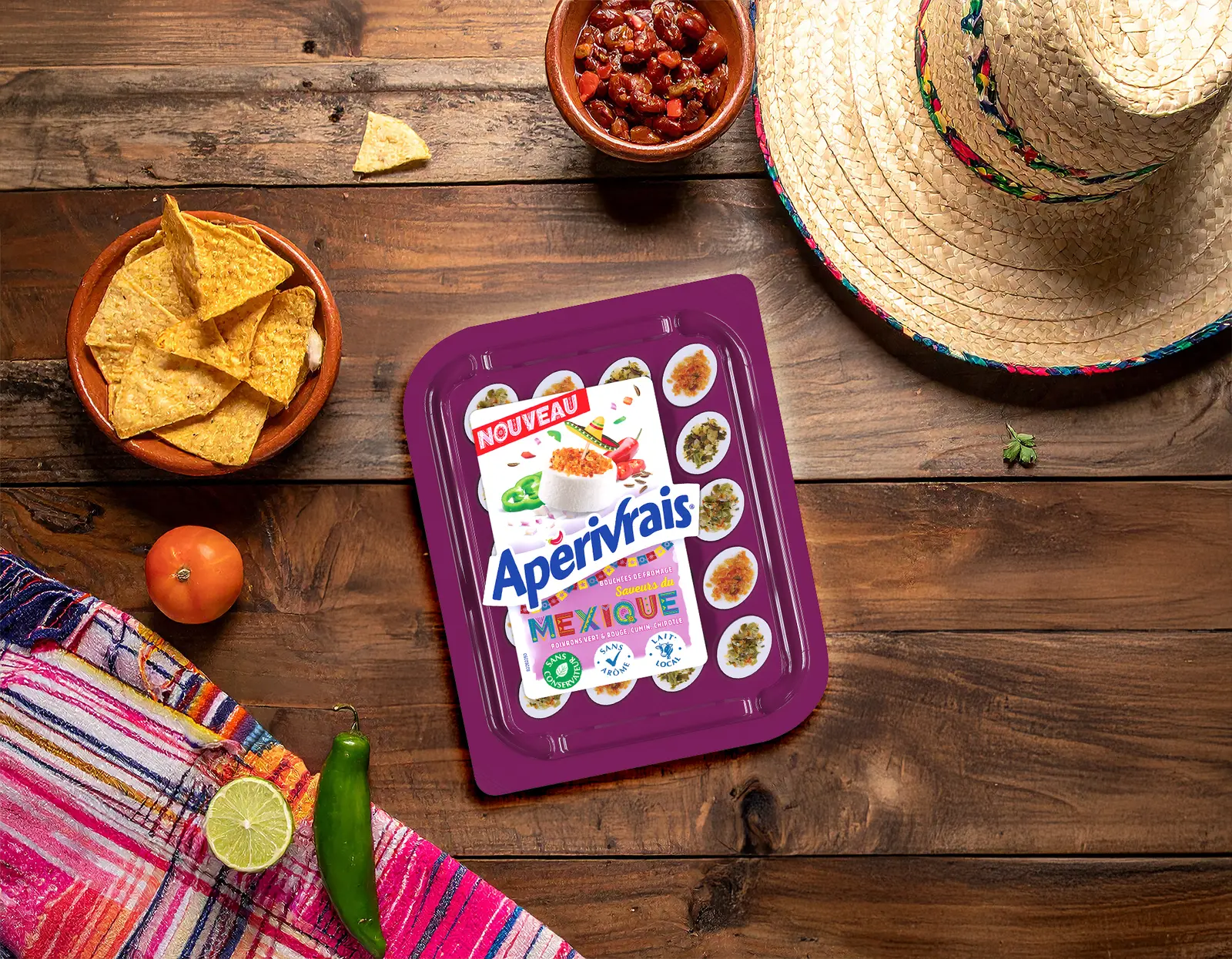 Les apéritifs végétariens prêts à servir