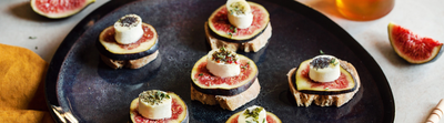 Bruschetta de figues et fromage apéritif au chèvre