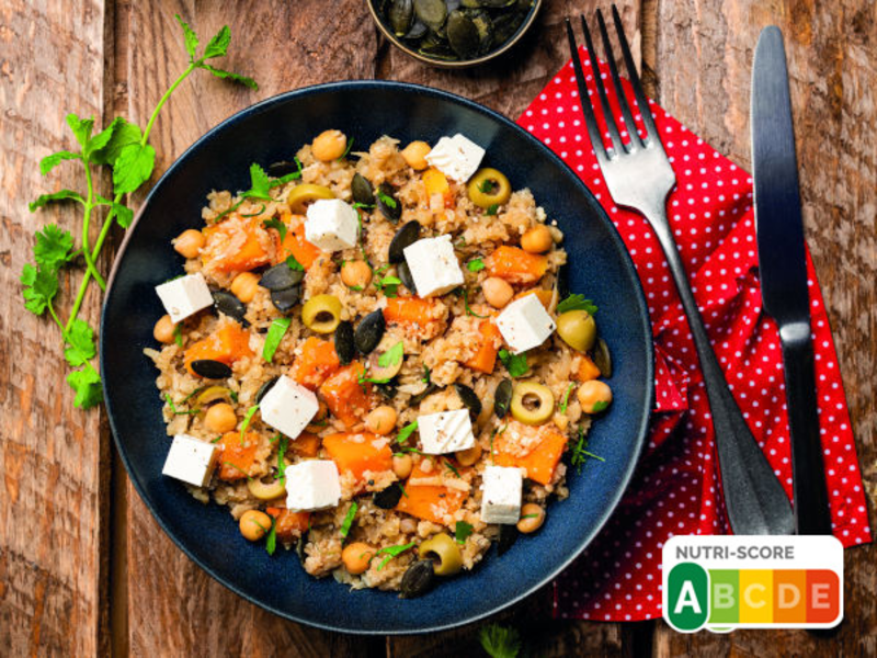 Couscous de chou-fleur à la courge et fromage