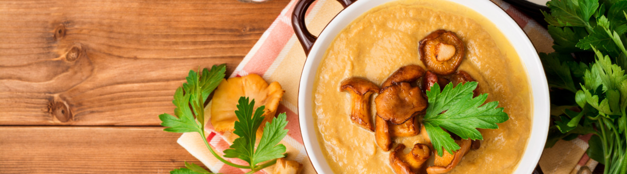 Soupe de butternut aux girolles et fromage