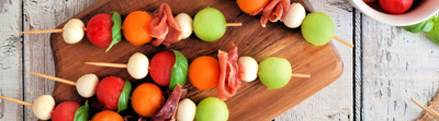 Pics apéritifs de fruits et fromage