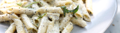 Penne sauce camembert