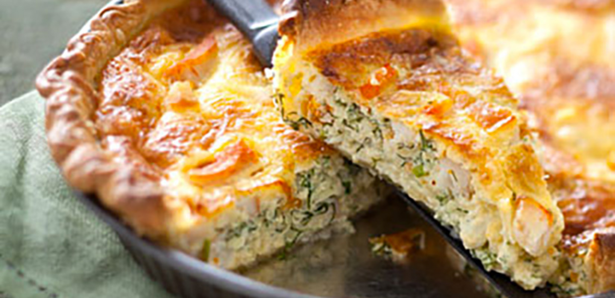 Quiche au haddock et parmesan