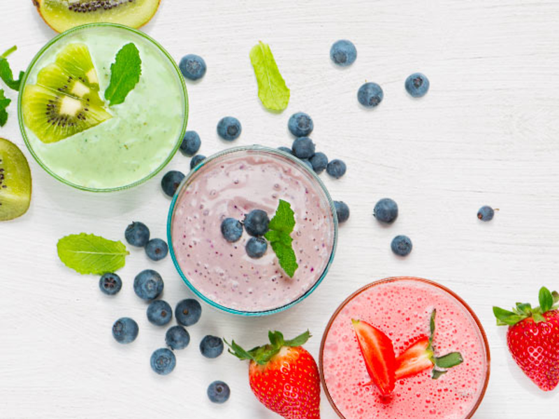 Smoothie aux fruits et fromage frais