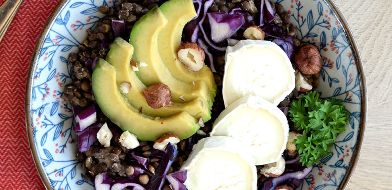 Salade lentilles chou rouge