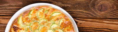 Gratin de courgettes au fromage frais au micro-ondes