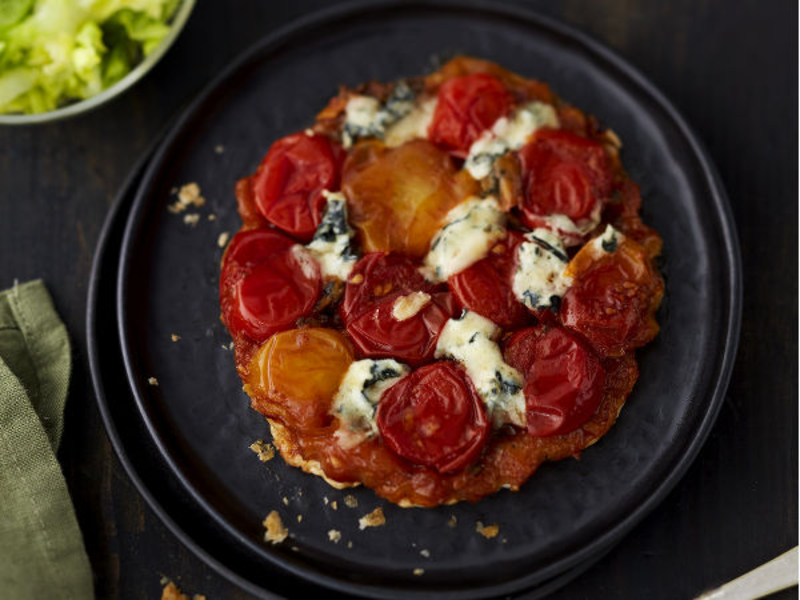 Tatin de tomates cerise au bleu