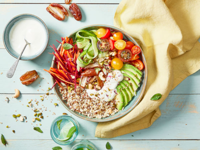 Buddha bowl sauce au fromage frais