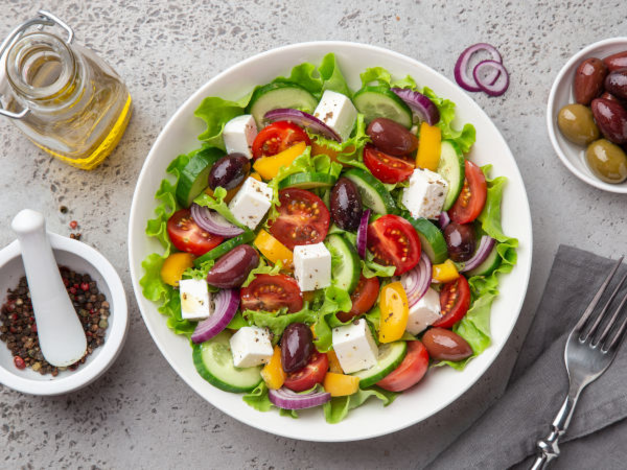 Salade grecque authentique à la feta