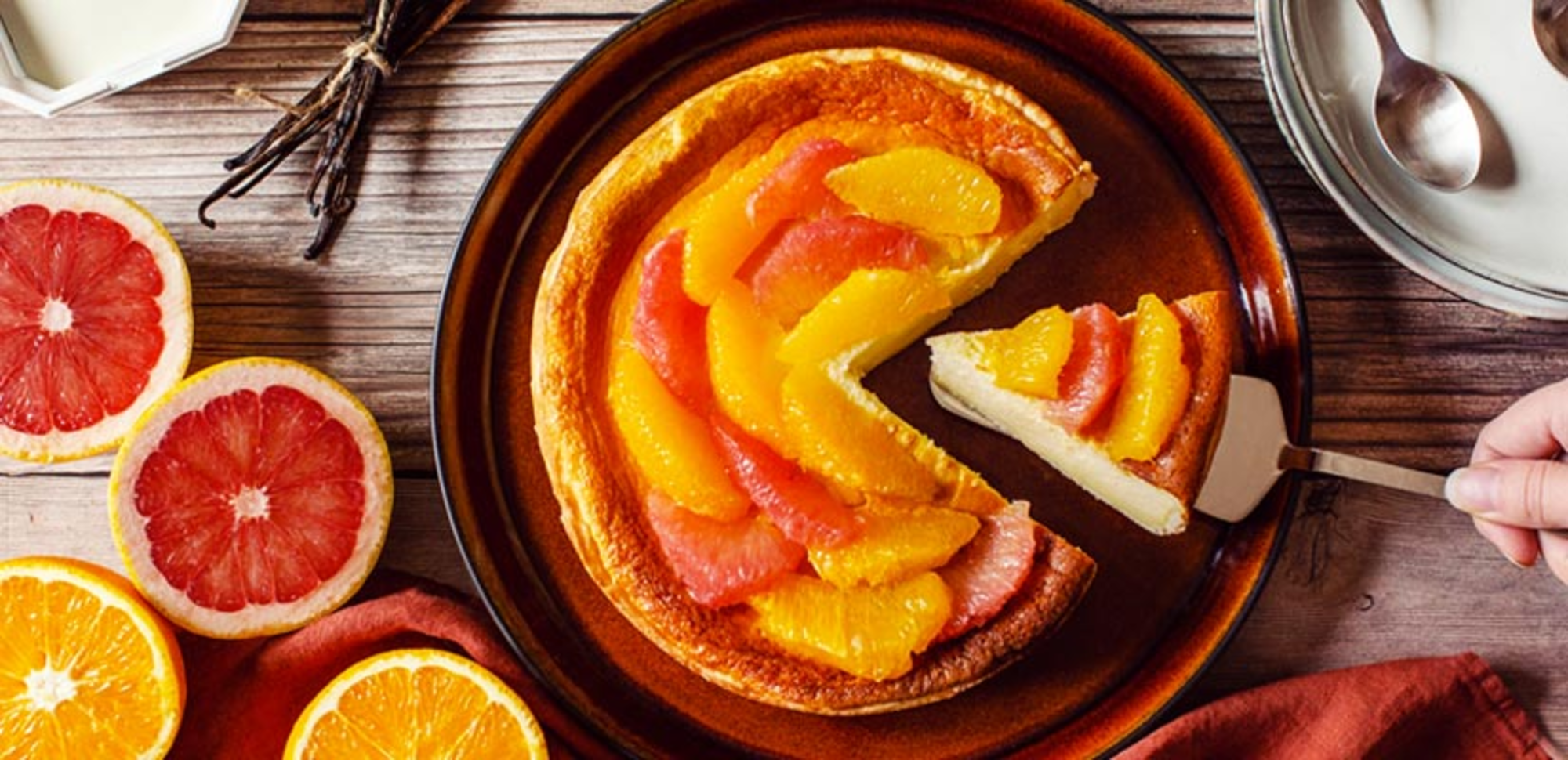 Cheesecake orange pamplemousse