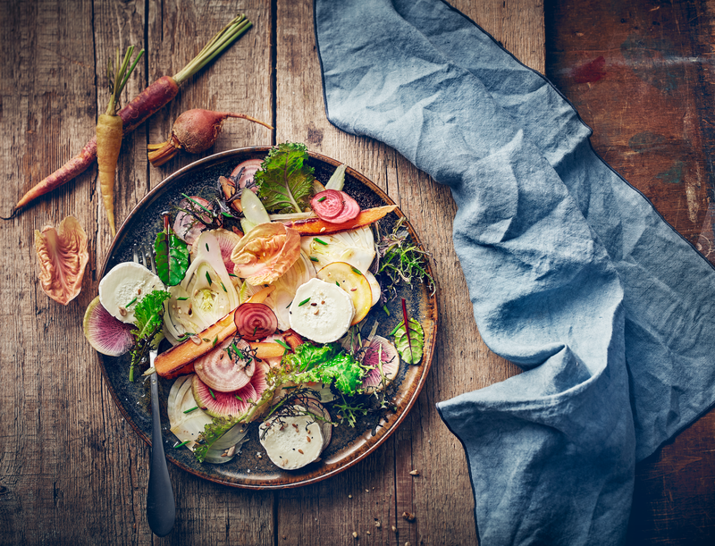 Salade de carotte, betterave et fenouil au chèvre