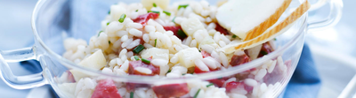 Salade de riz facile au fromage