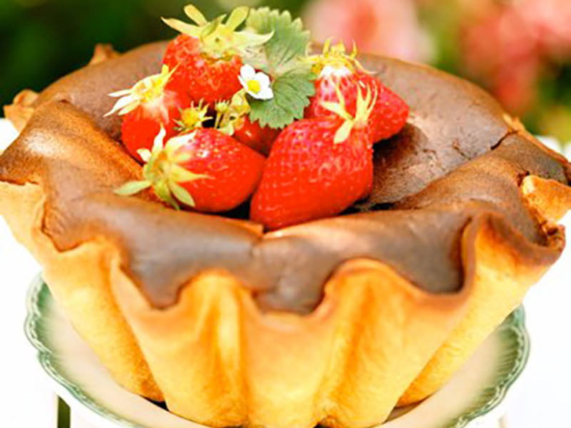 Tarte au fromage et fruits rouges