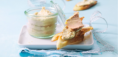 Bocal de foie gras au fromage frais