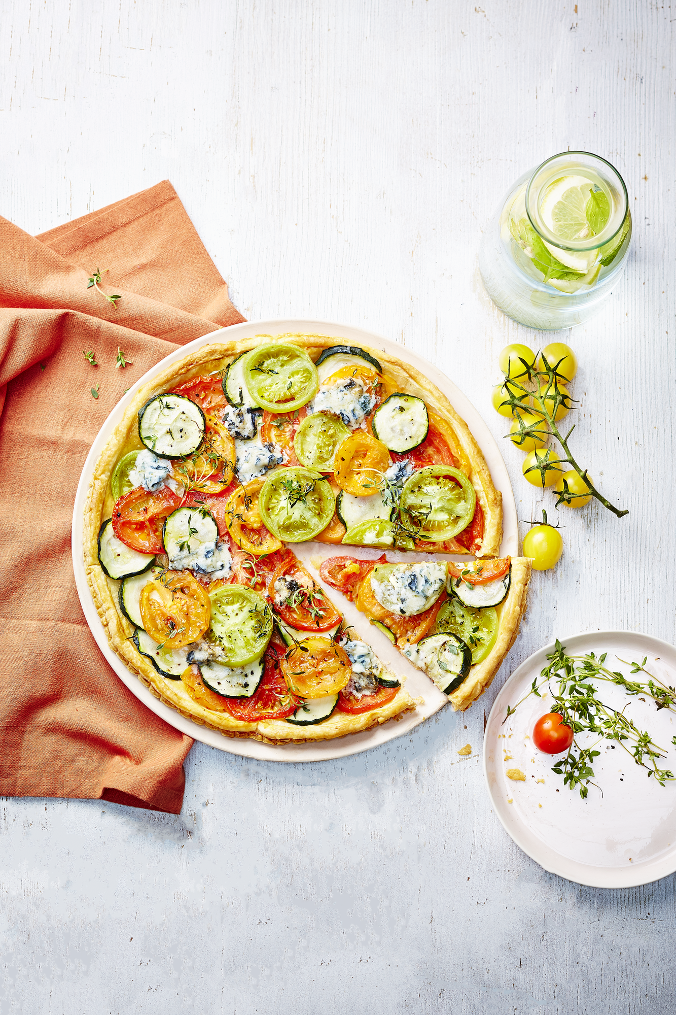 Tarte aux tomates et Saint Agur