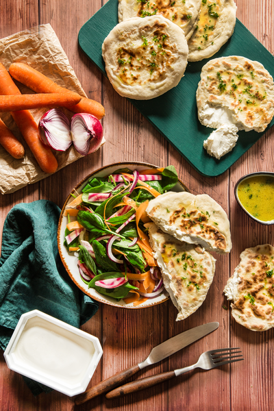 Naan au fromage maison