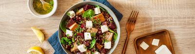 Salade au maquereau fumé et fromage frais