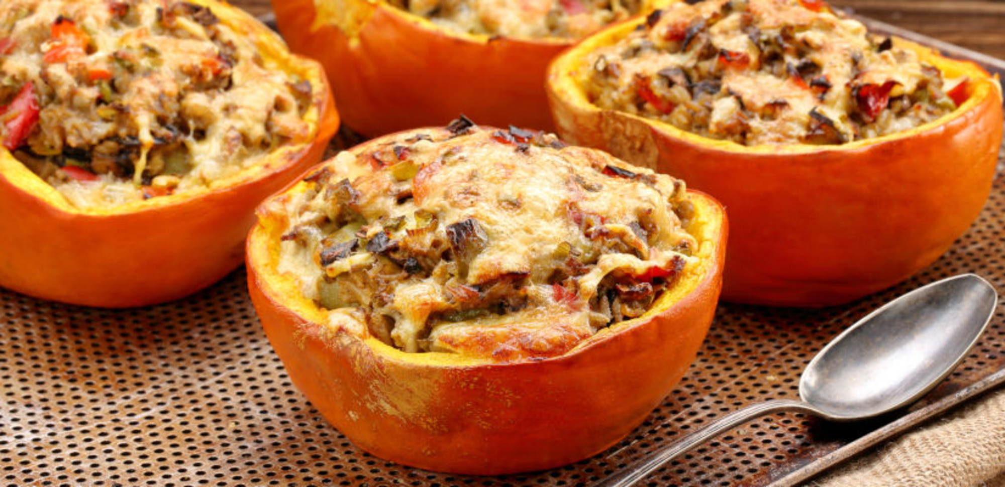 Petites courges farcies au fromage
