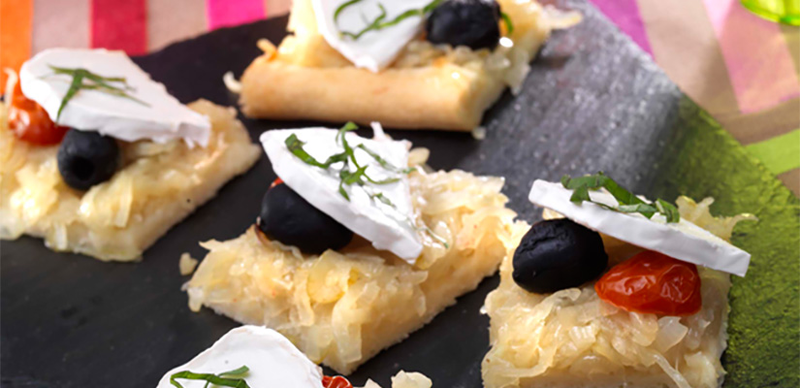 Pissaladière au fromage de chèvre