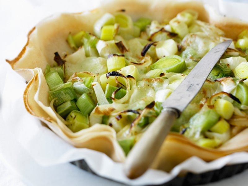 Tartelette aux poireaux et maroilles