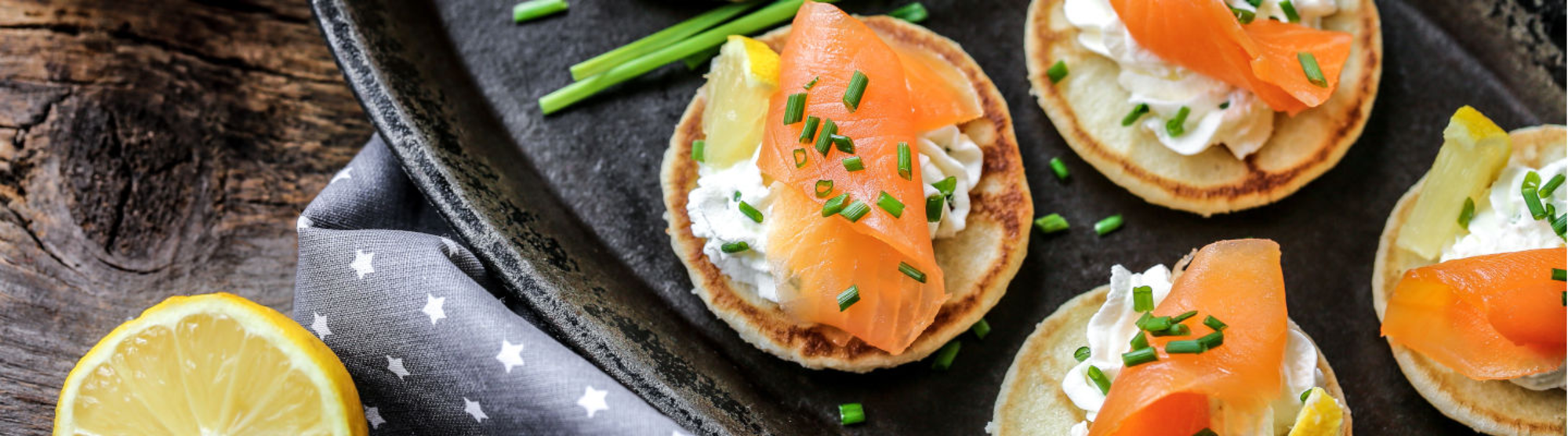 Blinis au surimi et fromage frais à la ciboulette