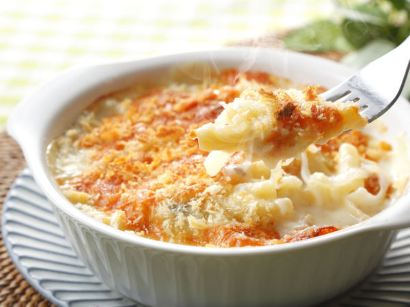 Gratin de macaroni au bleu