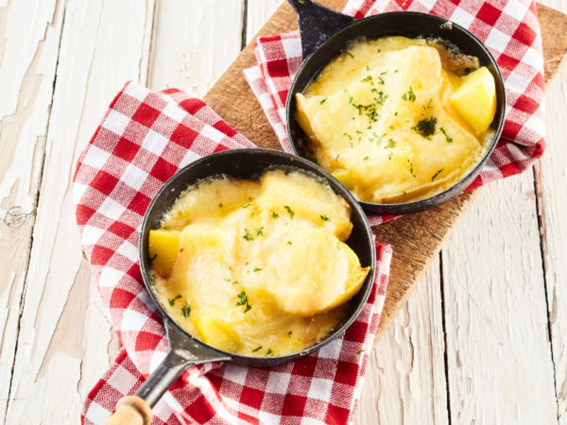 Raclette au poulet à l'indienne