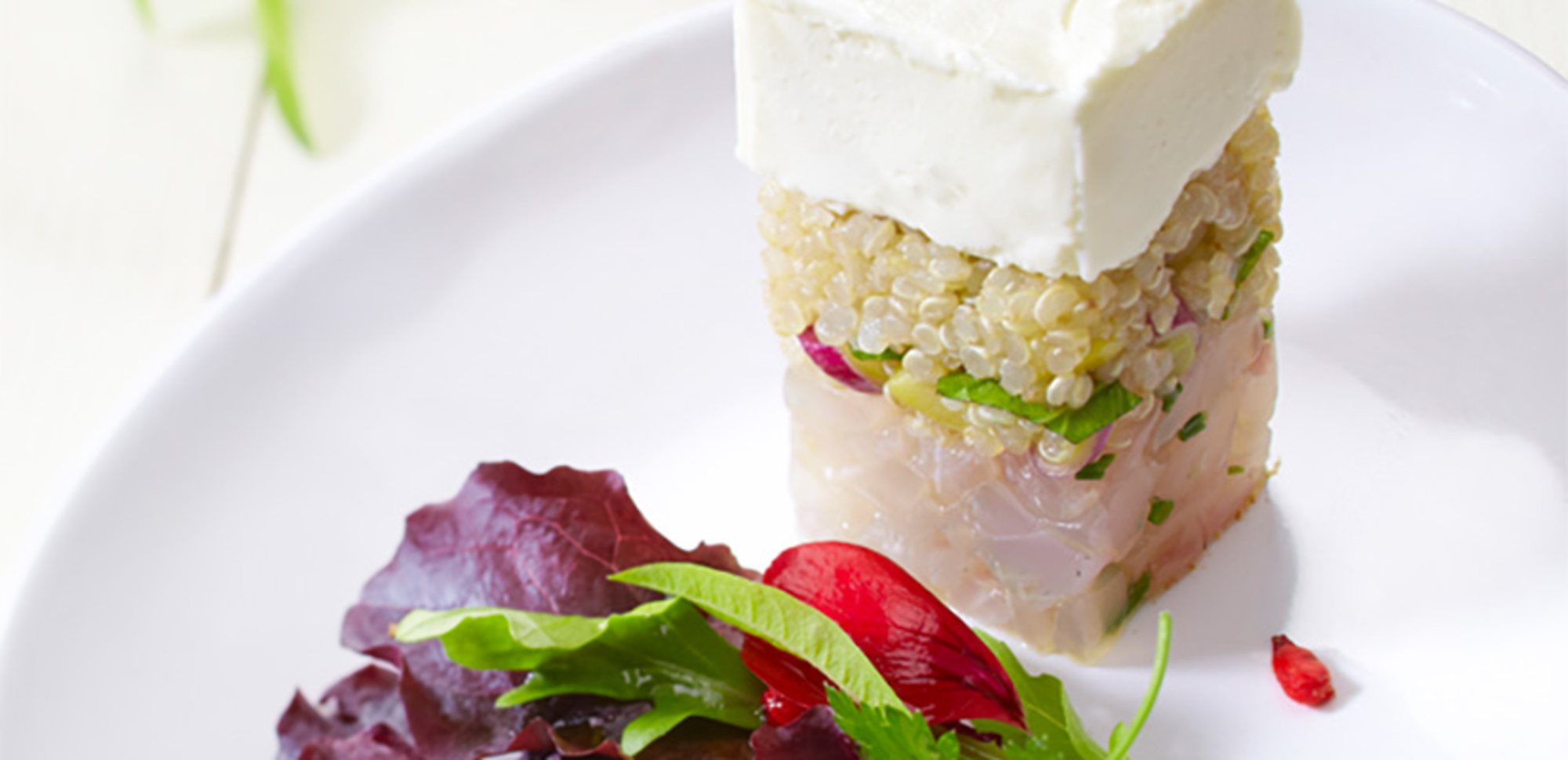 Tartare de poisson au quinoa et fromage frais