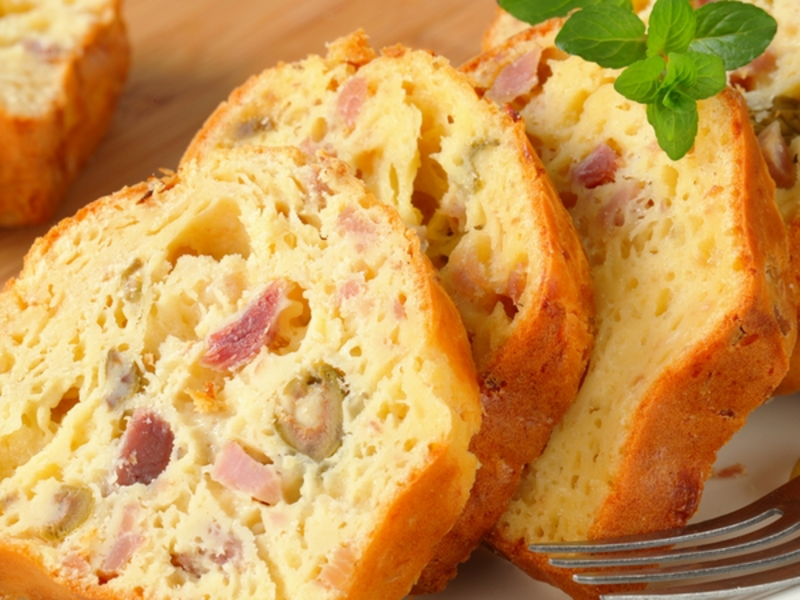 Cake au jambon et au fromage au Thermomix