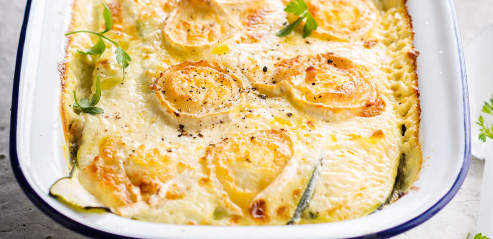 Gratin courgette chèvre