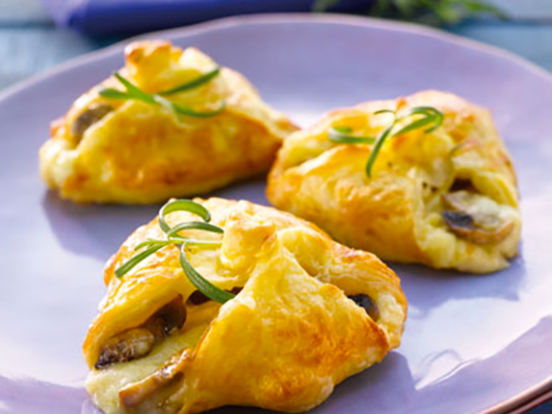 Feuilletés aux champignons et au fromage à raclette